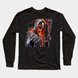 Flaming Reaper Long Sleeve T-Shirt